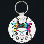 rabbit tye die, retro, vintage key ring<br><div class="desc">Durable and lightweight keychain featuring a vibrant,  high-quality print,  perfect for keys,  bags,  backpacks,  small gifts,  souvenirs,  and everyday accessories.</div>