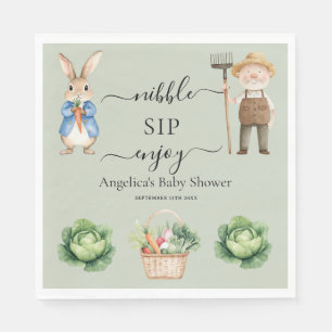 Rabbit Veggies Garden Party Napkin