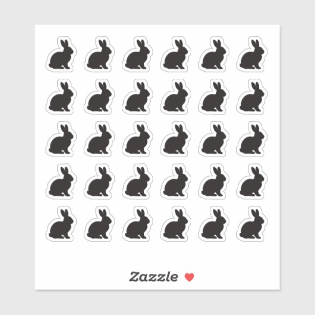 Rabbit Wedding Place Card Food Meal Menu Choice (Sheet)