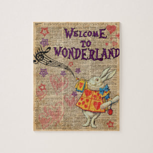Rabbit Welcome To .. Alice In Wonderland Jigsaw Puzzle