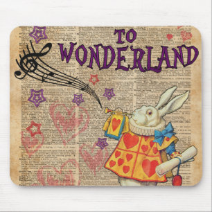 Rabbit Welcome To .. Alice In Wonderland Mouse Pad