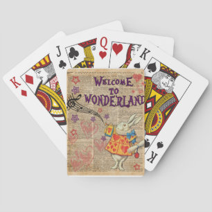 Rabbit Welcome To .. Alice In Wonderland Playing Cards