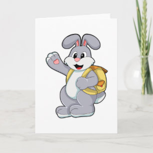 Rabbit with Backpack Card