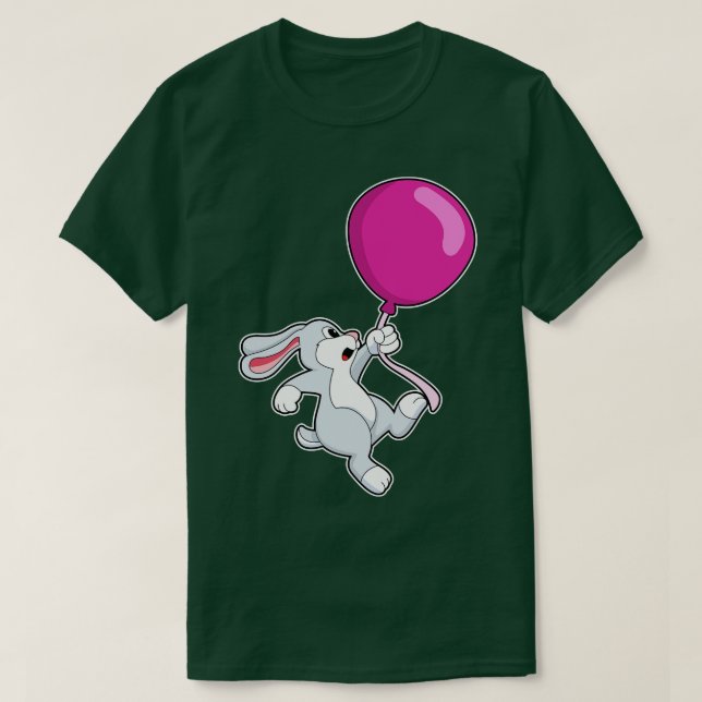 Rabbit with Balloon 2 T-Shirt (Design Front)