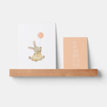 Rabbit With Balloon And Brave Little Heart Quote