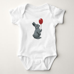 Rabbit with Balloon Baby Bodysuit