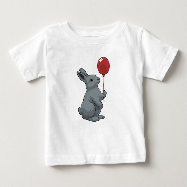 Rabbit with Balloon Baby T-Shirt (Front)