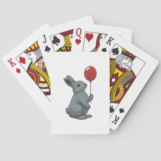 Rabbit with Balloon Playing Cards (Back)