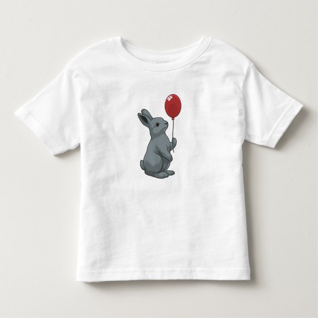 Rabbit with Balloon Toddler T-Shirt (Front)