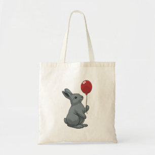 Rabbit with Balloon Tote Bag