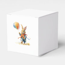 RABBIT WITH BALLOONS Throw Pillow Favour Boxes