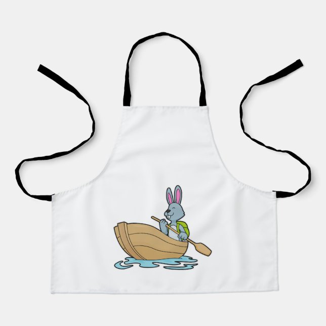 Rabbit with Boat & Paddle Apron (Front)