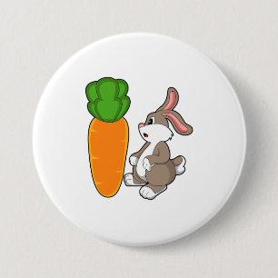 Rabbit with Carrot (2).PNG 7.5 Cm Round Badge