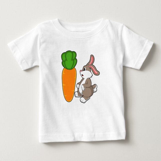 Rabbit with Carrot (2).PNG Baby T-Shirt (Front)