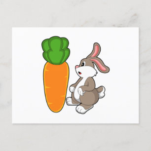 Rabbit with Carrot (2).PNG Postcard