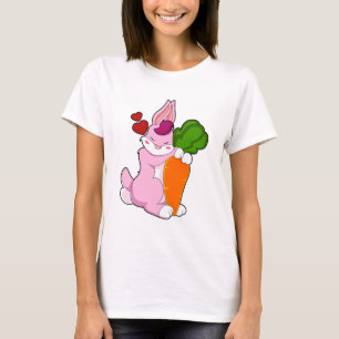 Rabbit with Carrot and Heart T-Shirt