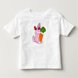 Rabbit with Carrot and Heart Toddler T-Shirt