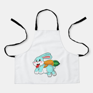 Rabbit with Carrot as Rocket Apron