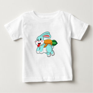 Rabbit with Carrot as Rocket Baby T-Shirt