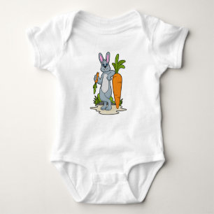 Rabbit with Carrot Baby Bodysuit