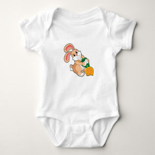 Rabbit with Carrot Baby Bodysuit