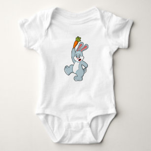 Rabbit with Carrot Baby Bodysuit