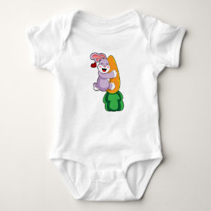 Rabbit with Carrot Baby Bodysuit