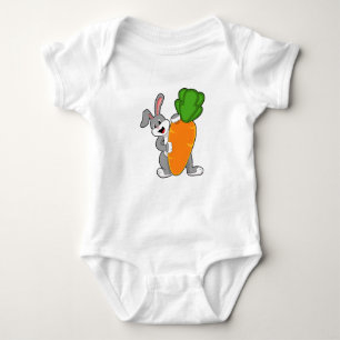 Rabbit with Carrot Baby Bodysuit