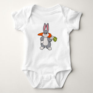 Rabbit with Carrot Baby Bodysuit