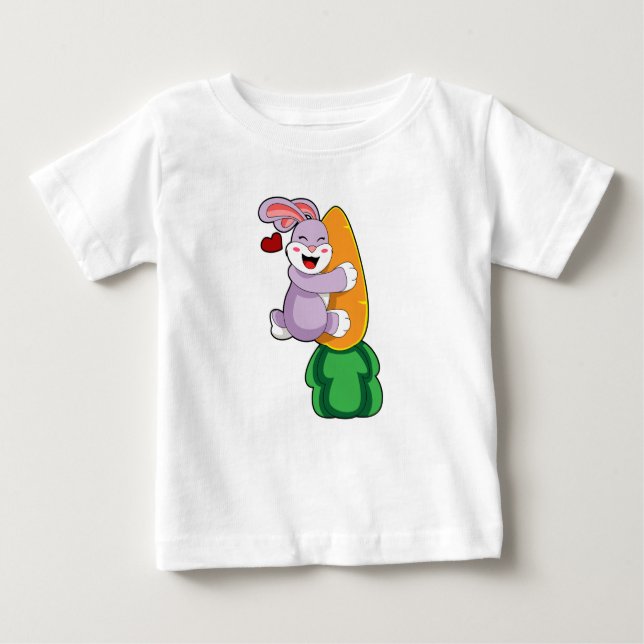 Rabbit with Carrot Baby T-Shirt (Front)