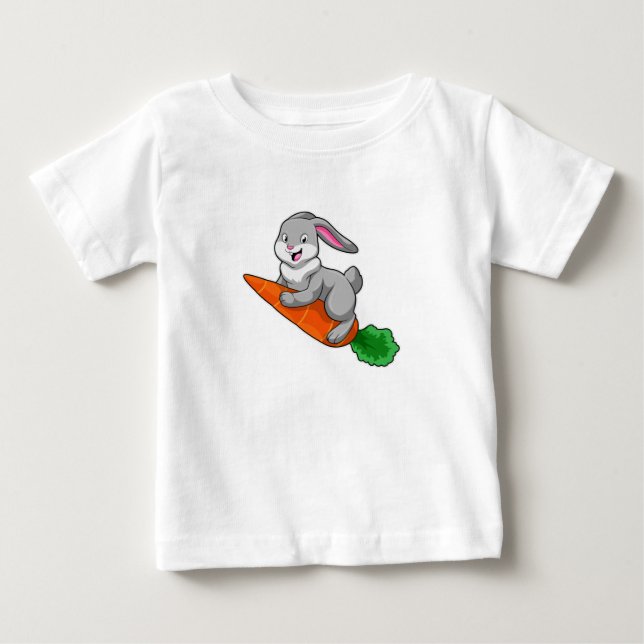 Rabbit with Carrot Baby T-Shirt (Front)
