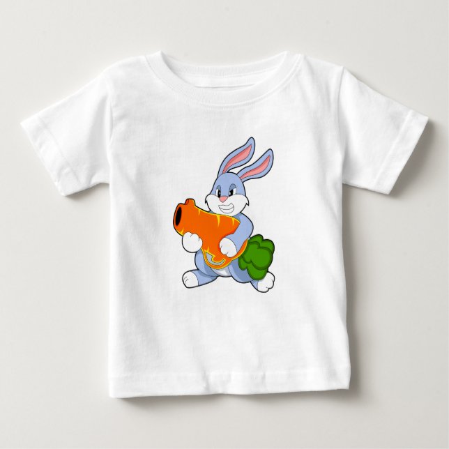 Rabbit with Carrot Baby T-Shirt (Front)