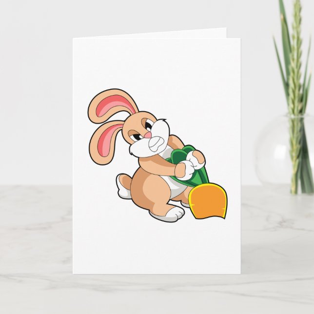 Rabbit with Carrot Card (Front)