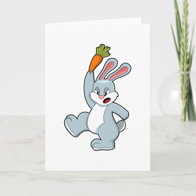 Rabbit with Carrot Card (Front)