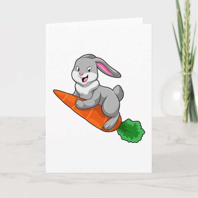 Rabbit with Carrot Card (Front)