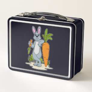 Rabbit with Carrot Metal Lunch Box
