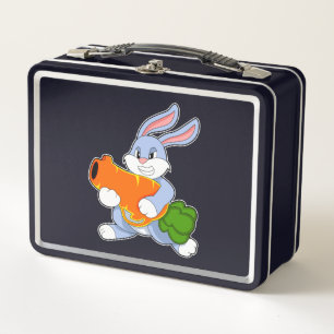 Rabbit with Carrot Metal Lunch Box