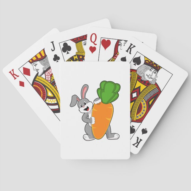 Rabbit with Carrot Playing Cards (Back)