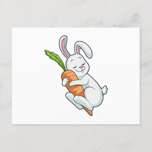 Rabbit with Carrot Postcard