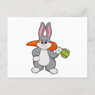 Rabbit with Carrot Postcard