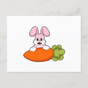 Rabbit with Carrot Postcard