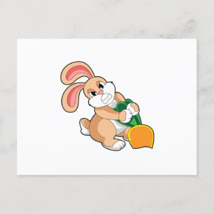 Rabbit with Carrot Postcard