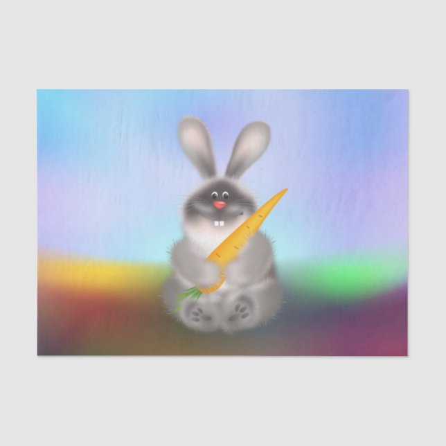Rabbit with Carrot Tissue Paper (Front)