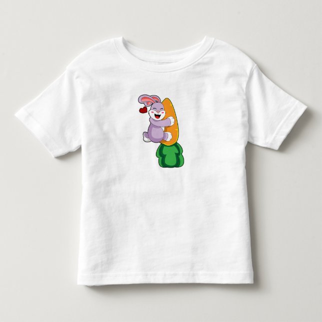 Rabbit with Carrot Toddler T-Shirt (Front)