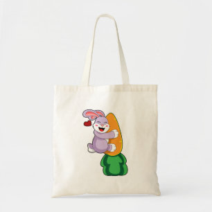 Rabbit with Carrot Tote Bag