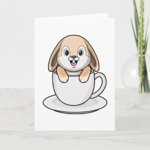 Rabbit with Coffee Cup Card