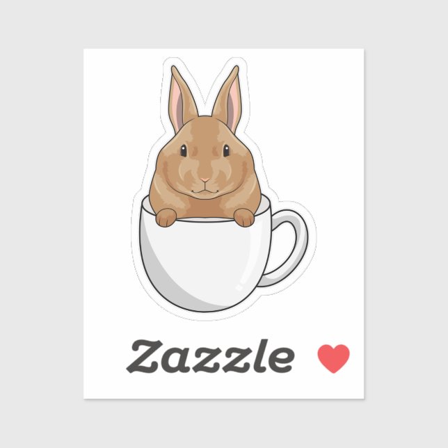 Rabbit with Cup of Coffee (Sheet)