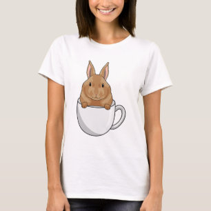 Rabbit with Cup of Coffee T-Shirt