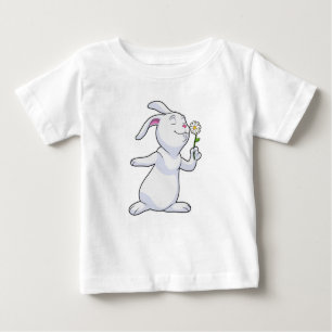 Rabbit with Daisy Baby T-Shirt