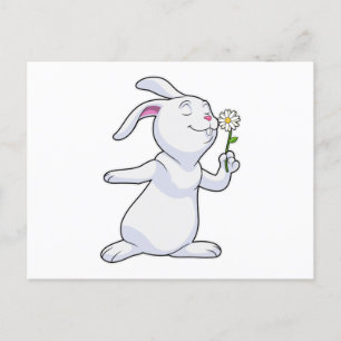 Rabbit with Daisy Postcard